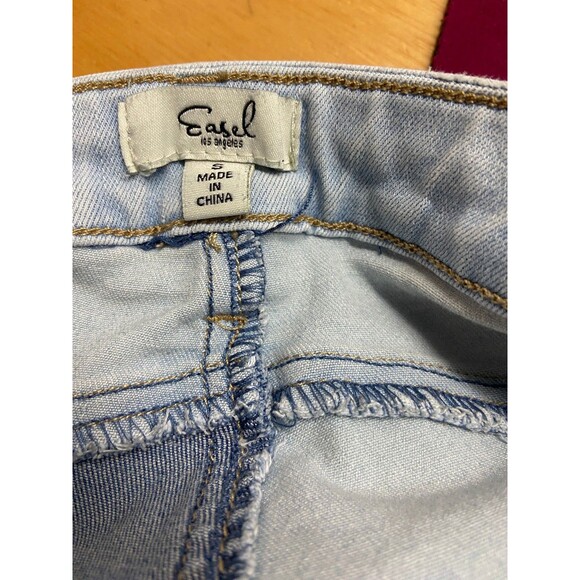 Easel Los Angeles  Patchwork Jeans Womens Small Bootcut Stretch Denim High Rise - Picture 4 of 9